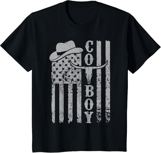 Western Country Men Teen Boy Kid Rodeo Southern Retro Cowboy