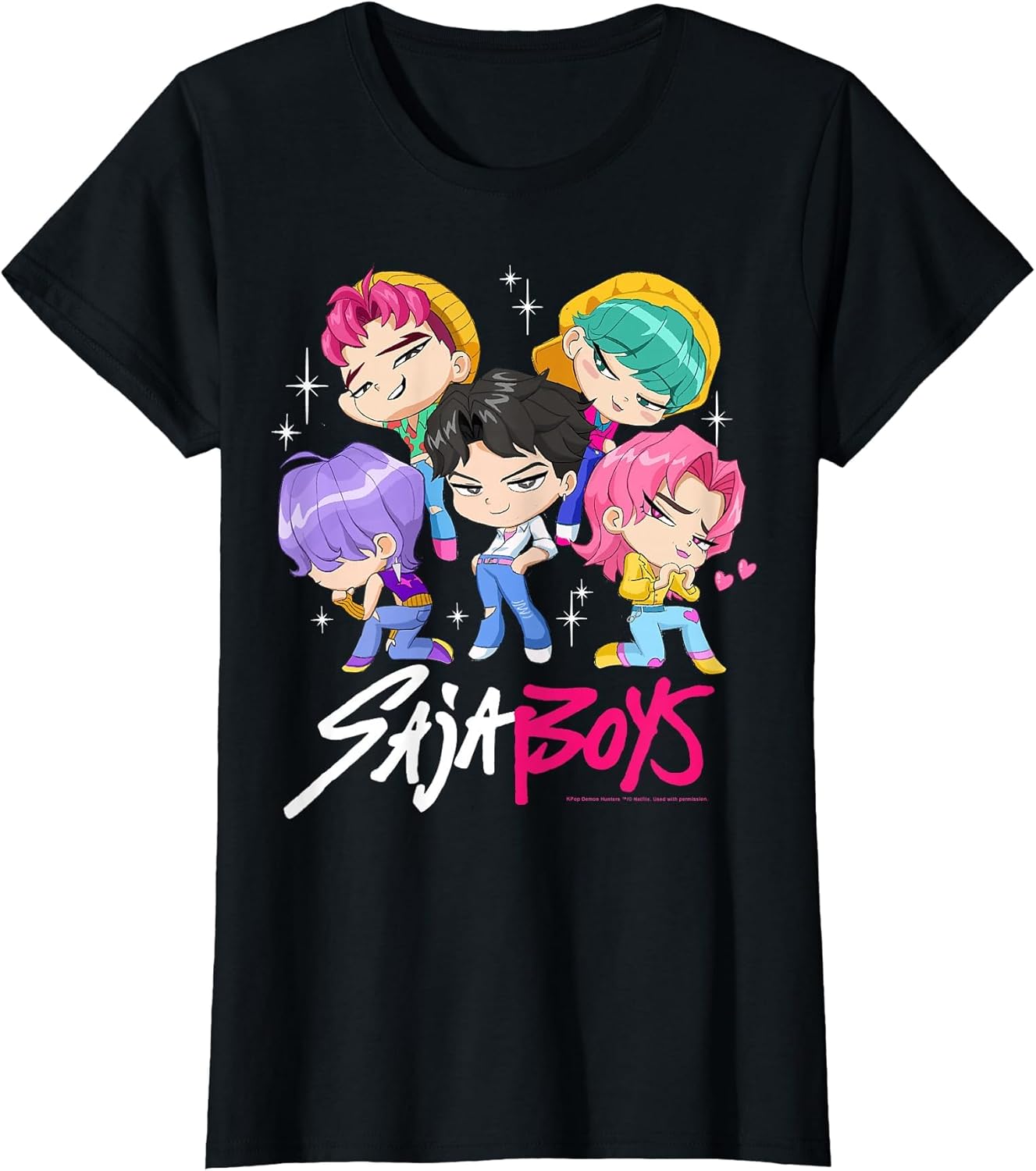Kpop Demon Hunters Saja Boys Chibi Band Group Shot