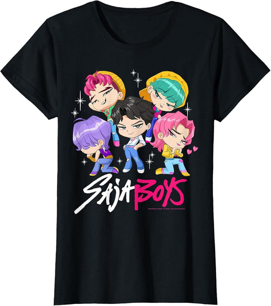 Kpop Demon Hunters Saja Boys Chibi Band Group Shot