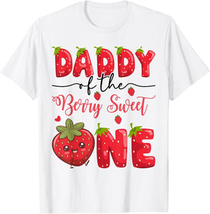 Daddy of The Berry Sweet One Strawberry First Birthday