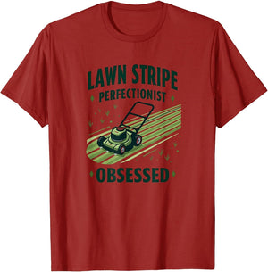 Lawn Care Shirts Pro Stripe Perfectionist Obsessed Grass Design