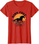 Cowboy Shirt Born Free Forever Western Horse Graphic