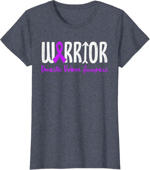 Domestic Violence Warrior Awareness Survivor Ribbon Purple
