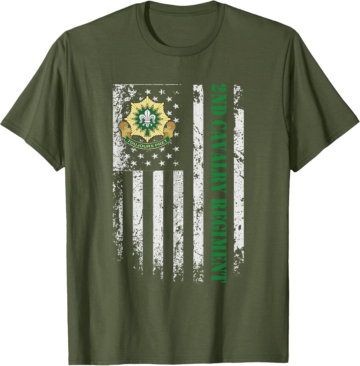2nd Armored Cavalry Regiment Veteran USA Flag Veterans Day