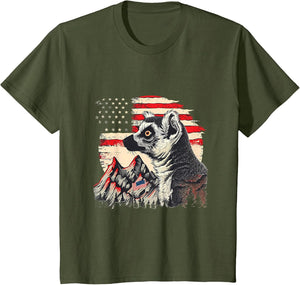 4th of July Patriotic America Fourth of July USA Lemur