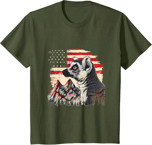 4th of July Patriotic America Fourth of July USA Lemur