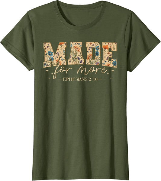 Floral Made for More Ephesians 2:10 Christian Bible Verse