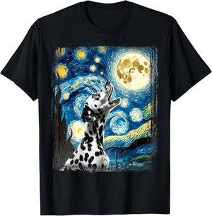 Dalmatian Dog Canine Art Van Gogh Starry Night Dalmatian