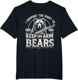 I Support The Right to Keep and Arm Bears Funny Meme Design