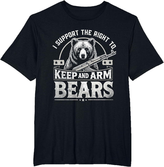 I Support The Right to Keep and Arm Bears Funny Meme Design