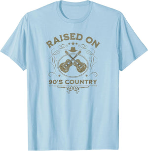 Raised On 90's Country Music Vintage Funny Retro Southern