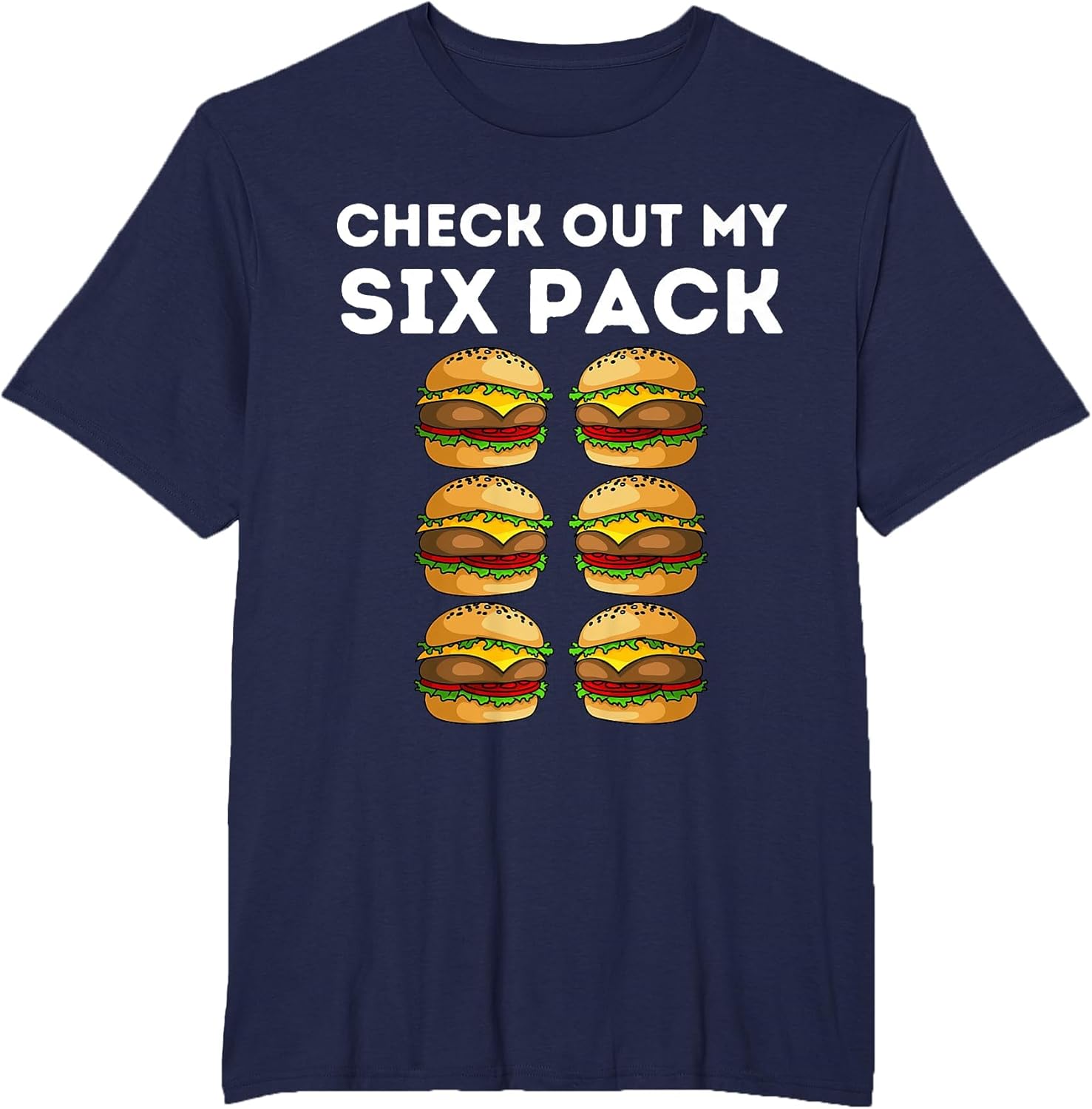 Funny Burger Abs Check Out My Six Pack Junkfood Burger Lover