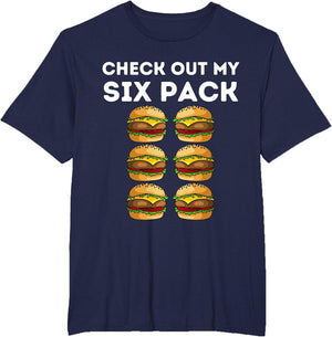 Funny Burger Abs Check Out My Six Pack Junkfood Burger Lover