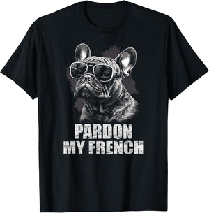 French Bulldog Funny Art with Pardon My French Design
