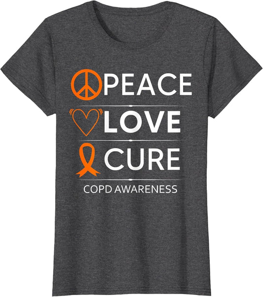 COPD Awareness Orange Ribbon Emphysema Chronic Lung Disease