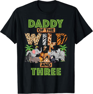 3rd Birthday Zoo Safari Jungle Daddy of The Wild and Three