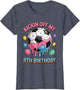 Kids Soccer Birthday Shirt 8 Ice Cream Drip 8th Party Boys