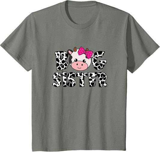 Big Sister Farm Life Cow Lover Big Sis Sibling Matching