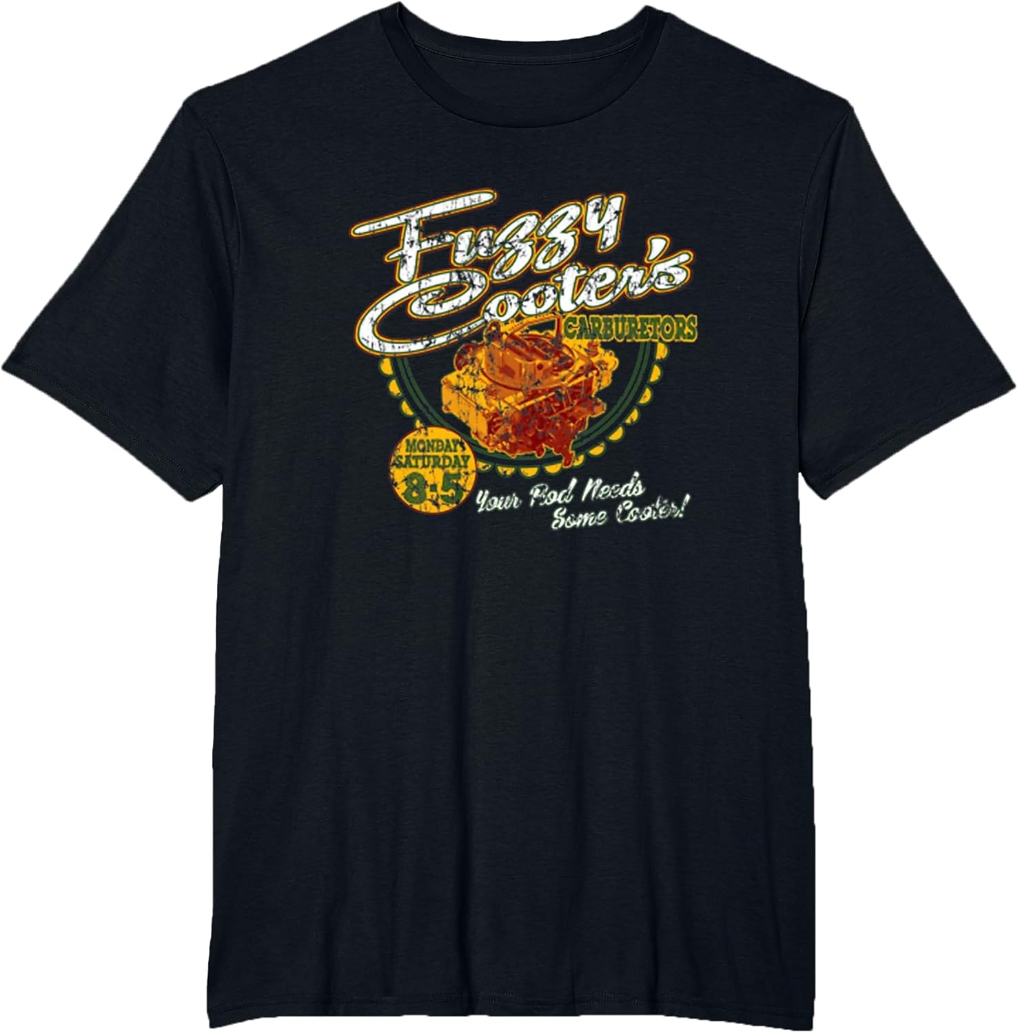 Fuzzy Cooter's Carburators Cool Vintage Garage Hot Rod