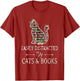 Cat Lover - Book Lover - Easily Distracted by Cat & Books