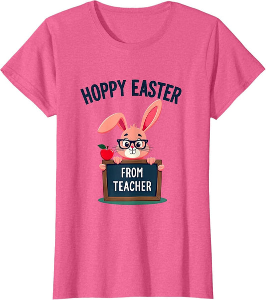 Hoppy Easter From Teacher Cute Easter Design