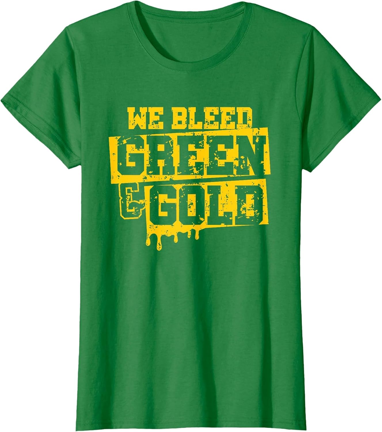 We Bleed Green & Gold Game Day Group School Football Sports