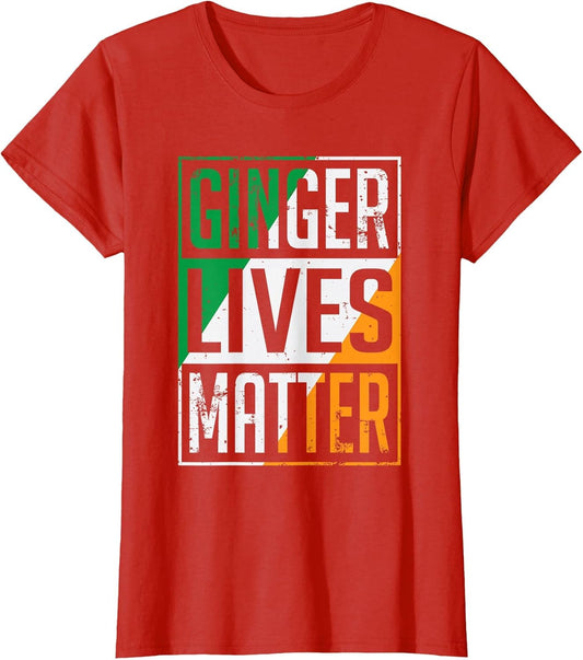 Ginger Lives Matter Irish Flag St Patricks Day Redhead Men