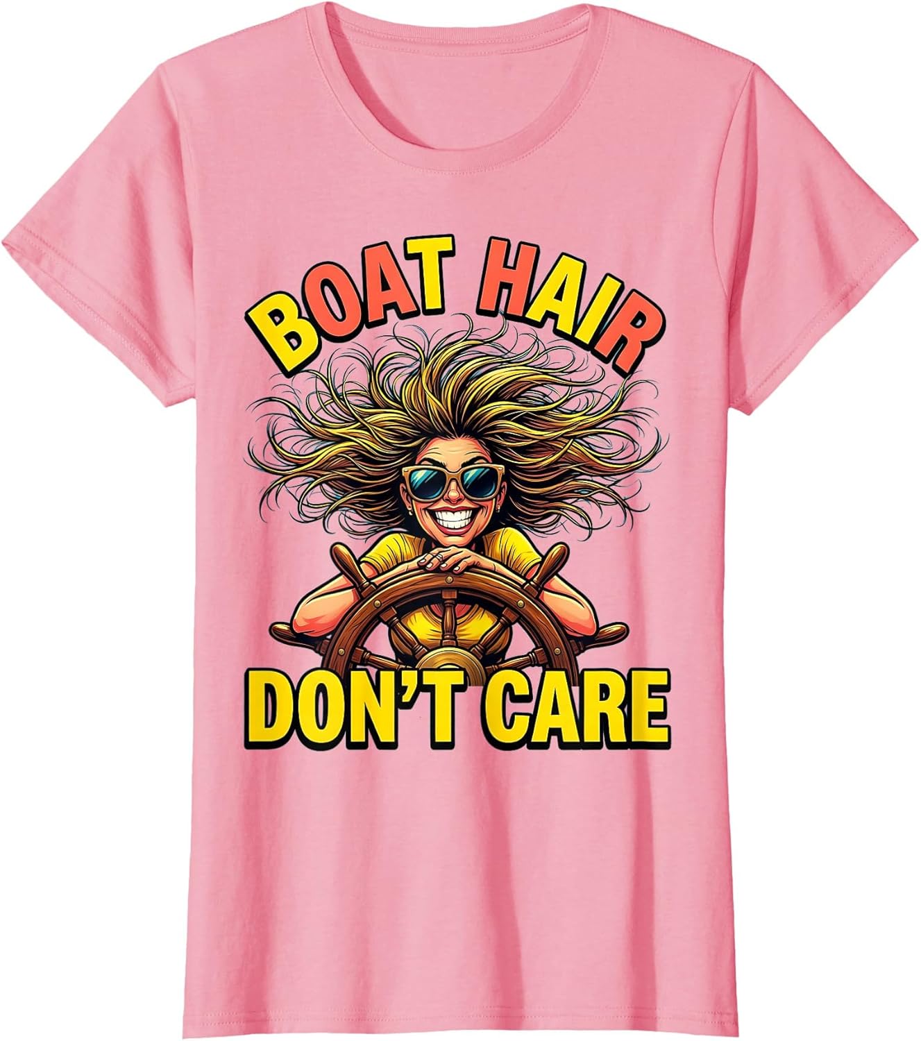Boat Hair Don't Care Funny Cruise Design