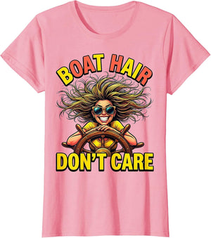 Boat Hair Don't Care Funny Cruise Design