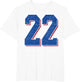Number 22 Numbered Uniform Sports Team Jersey 22nd Birthday