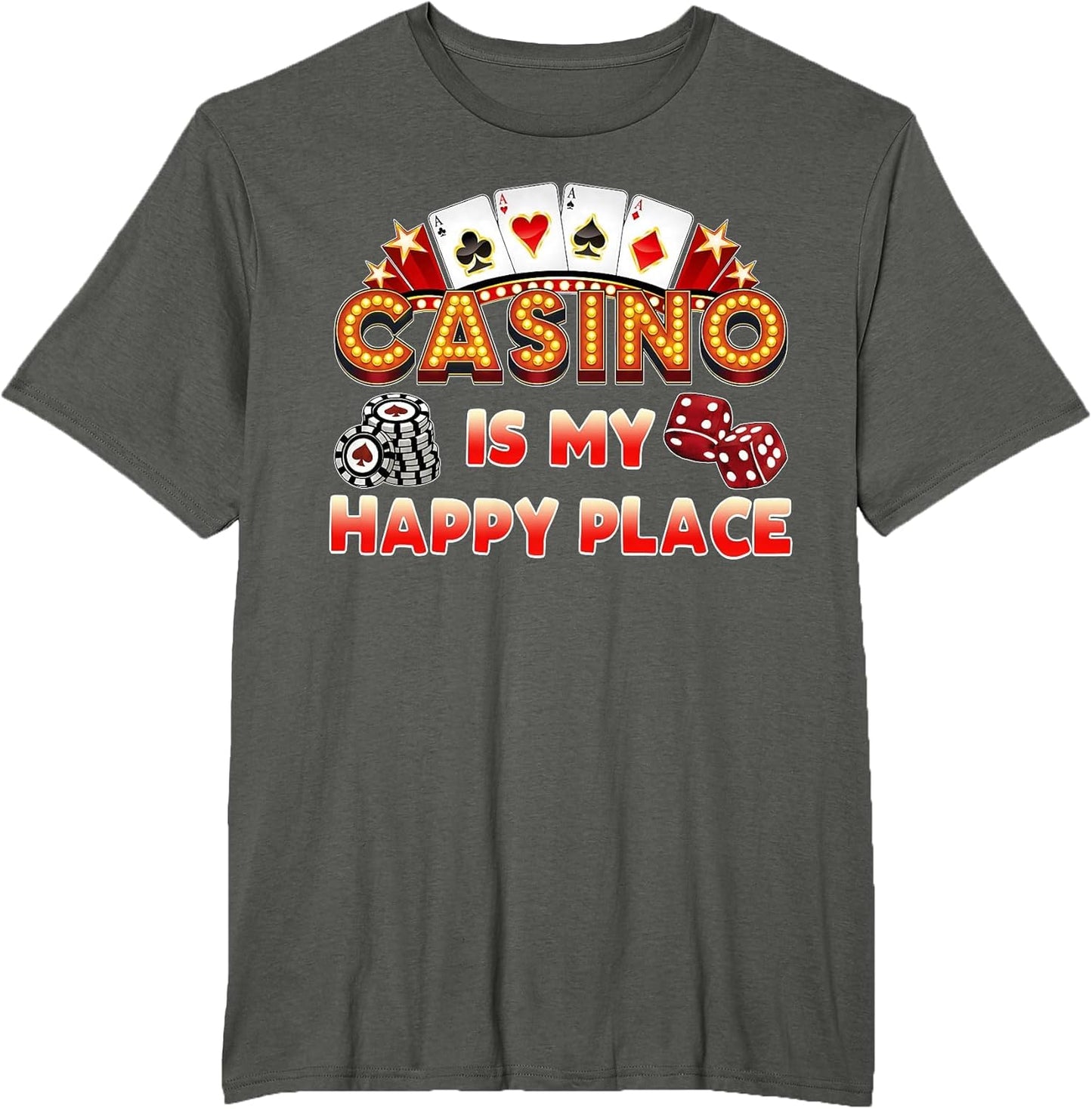 Casino is My Happy Place Funny Gambling Poker Chips
