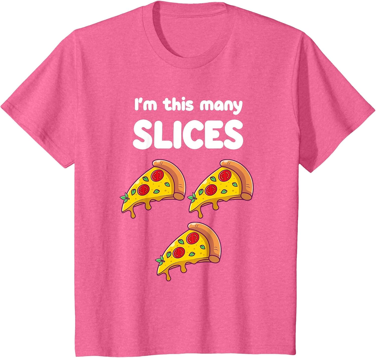 Cute Pizza 3rd Birthday I'm This Many Slices 3-Year-Old