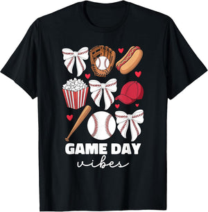 Game Day Vibes Coquette Bow Baseball Mom Baseball
