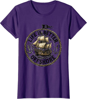 Life Is Better Offshore Pirate Adventure Design