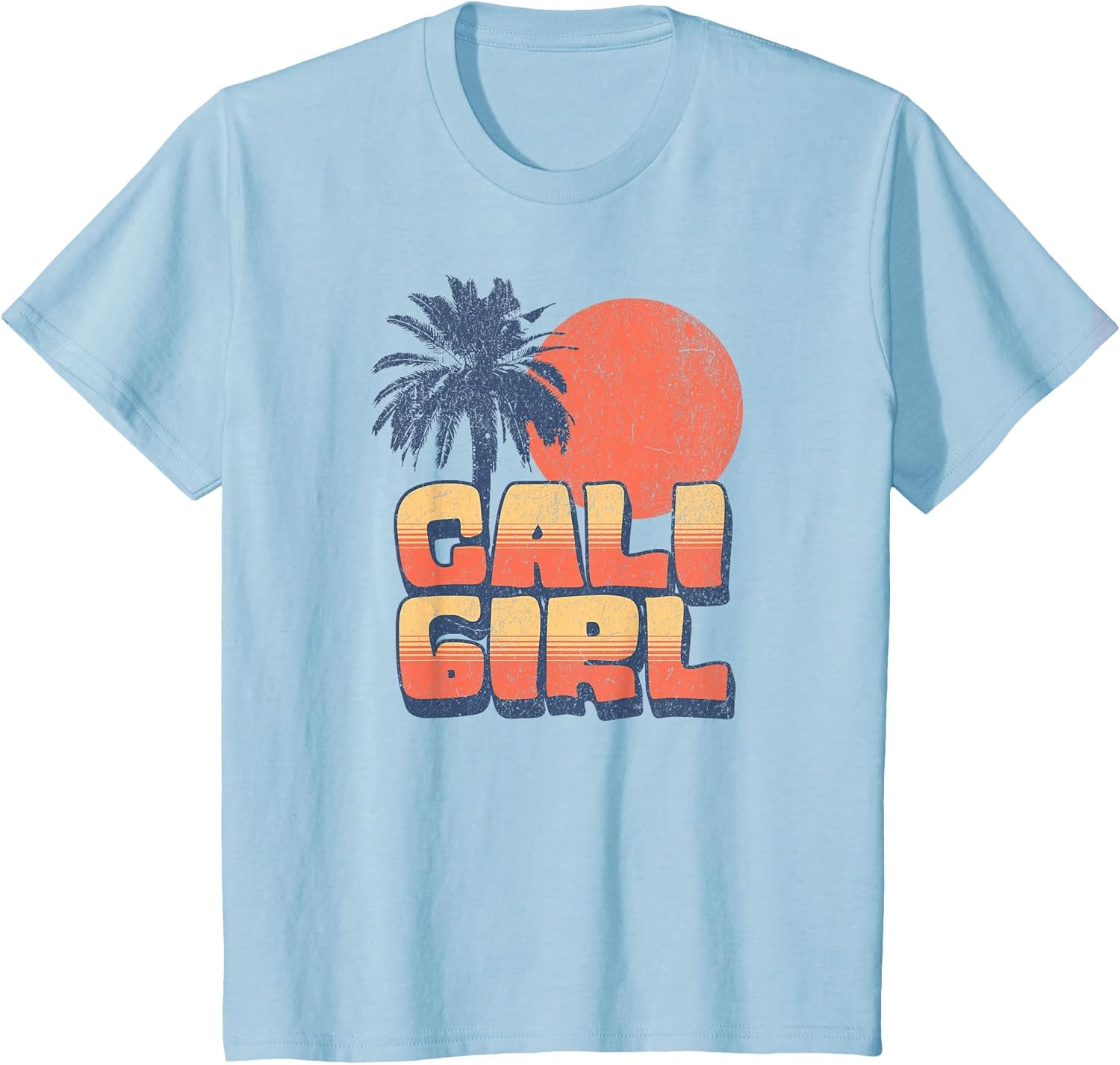 Cali Girl Retro Sunset Palm Tree California Beach Vacation