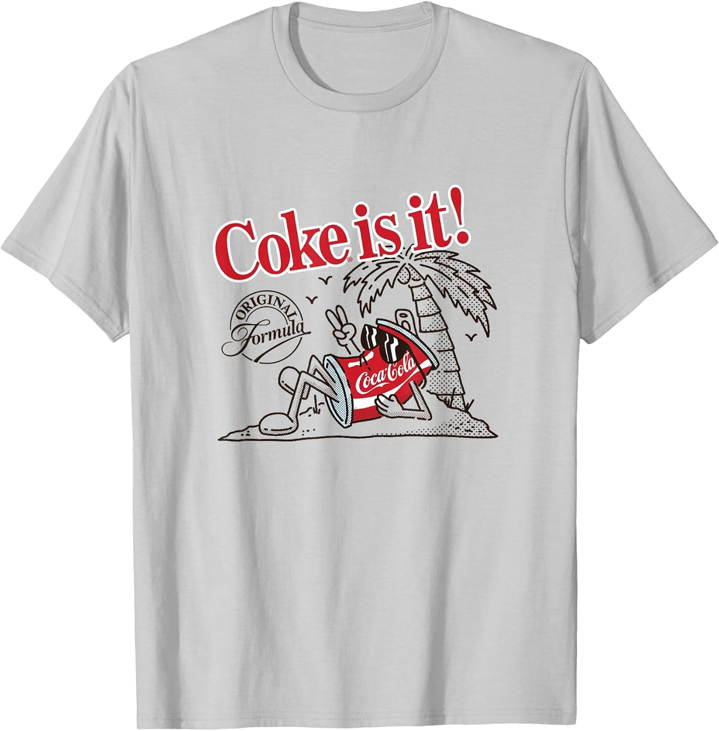 Coca-Cola Original Formula Coke Is It! Beach Retro Cartoon
