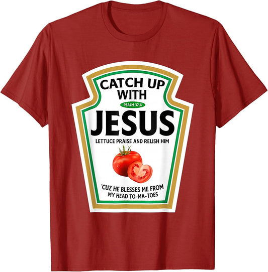 Catch Up with Jesus Ketchup Funny Christian Ketchup