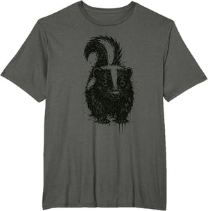 Skunk Ink Art Grunge Aesthetic Pest Forest Animal Portrait