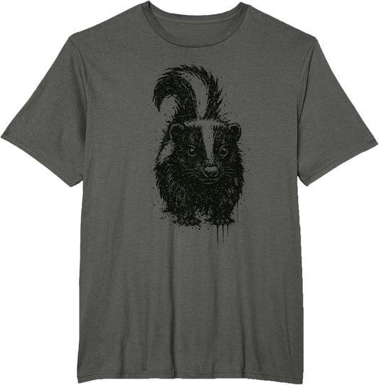 Skunk Ink Art Grunge Aesthetic Pest Forest Animal Portrait