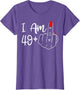 I Am 49 Plus 1 Middle Finger Funny 50th Birthday Women