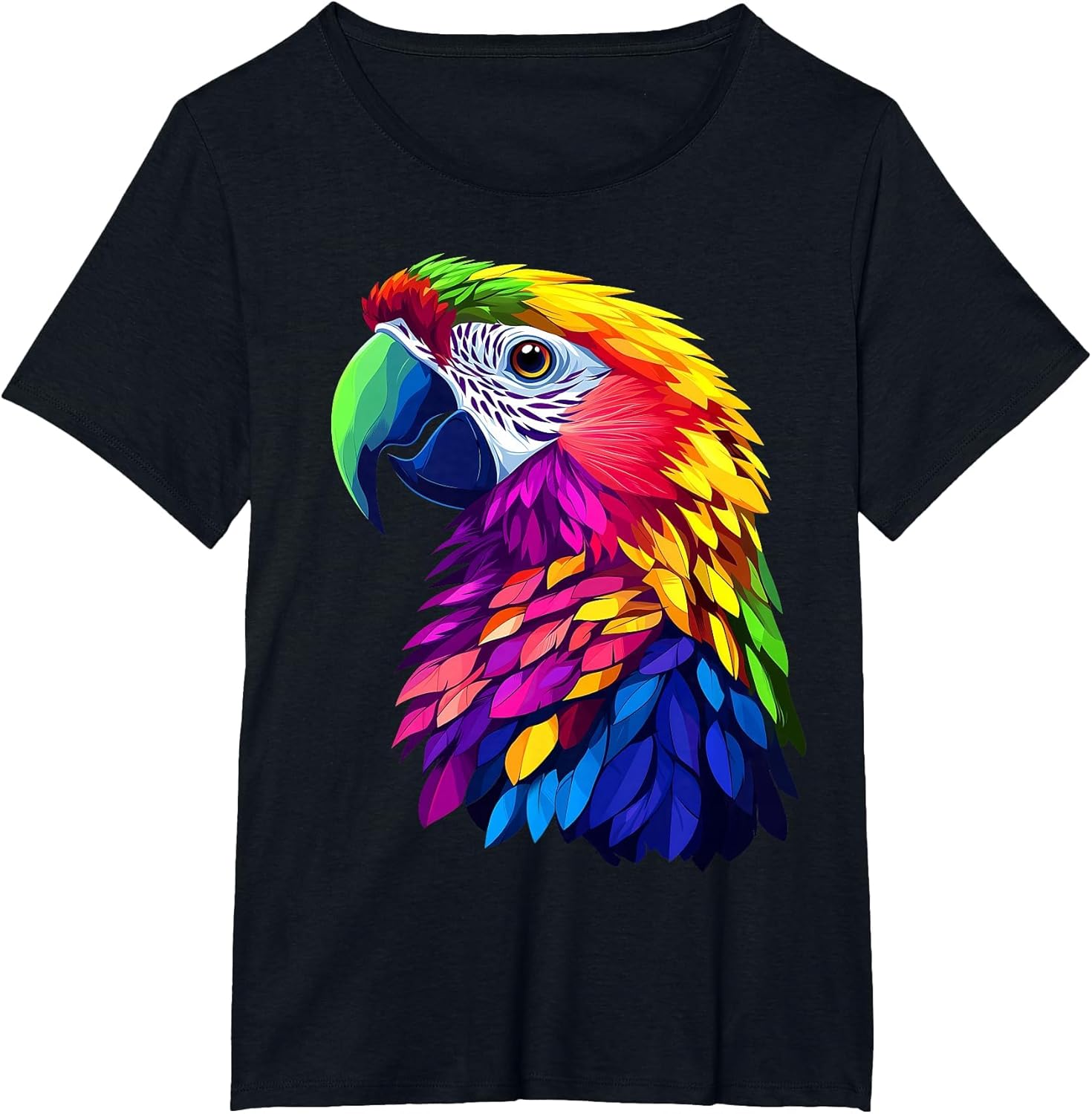 Colorful Macaw Vibrant Rainforest Birds Jungle Animals Black