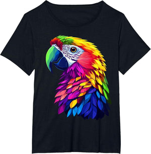 Colorful Macaw Vibrant Rainforest Birds Jungle Animals Black