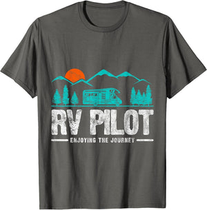 Enjoying The Journey RV Pilot Camp Couple Camping Gift