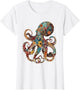 Octopus Floral Vintage Flowers Squid Kraken Scuba Diving
