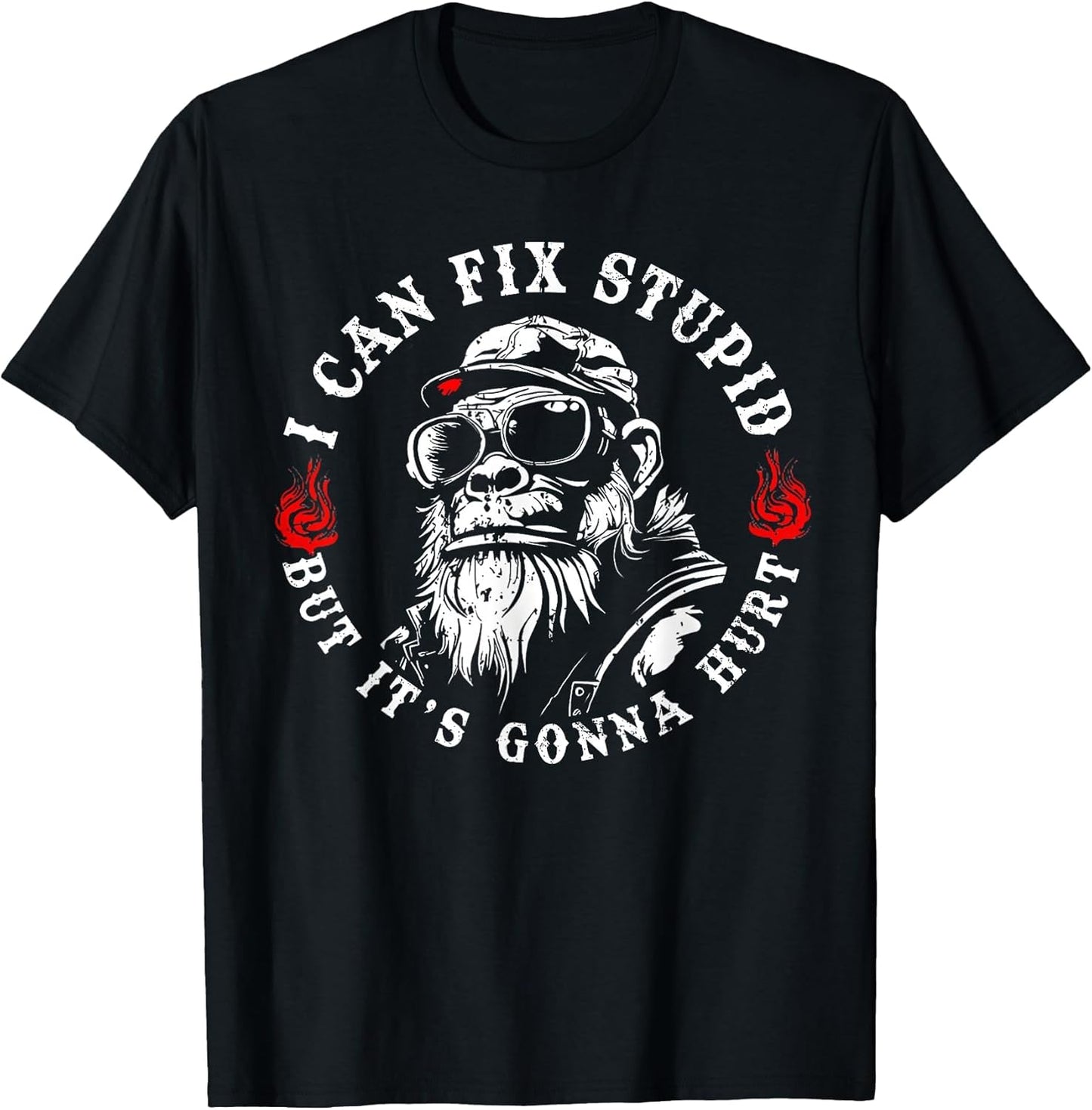 I Can Fix Stupid But It's Gonna Hurt Monkey Vintage Funny