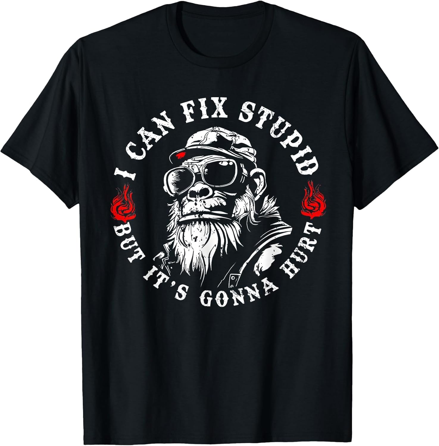 I Can Fix Stupid But It's Gonna Hurt Monkey Vintage Funny