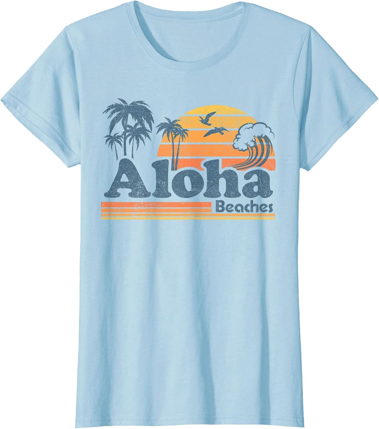 Aloha Beaches Hawaii Vintage Beach Surfing Retro Hawaiian