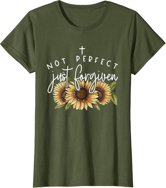 Not Perfect Just Forgiven Sunflower