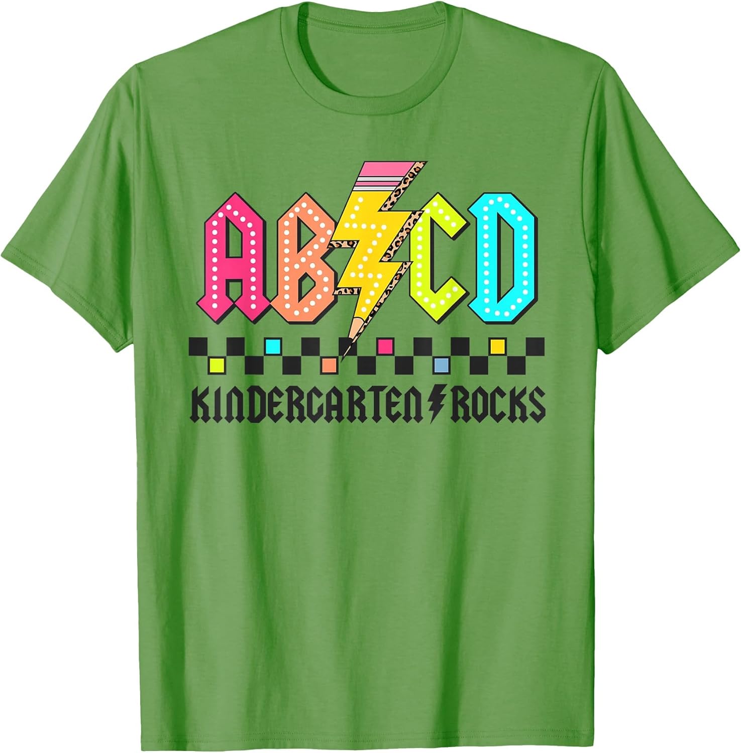 ABCD Kindergarten Rocks Pencil Lightning Teachers Rock Boys