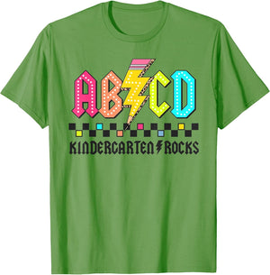 ABCD Kindergarten Rocks Pencil Lightning Teachers Rock Boys